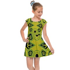 Abstract Pattern Geometric Backgrounds  Kids  Cap Sleeve Dress by Eskimos