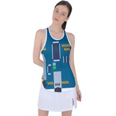 Amphisbaena Two Platform Dtn Node Vector File Racer Back Mesh Tank Top by Sapixe