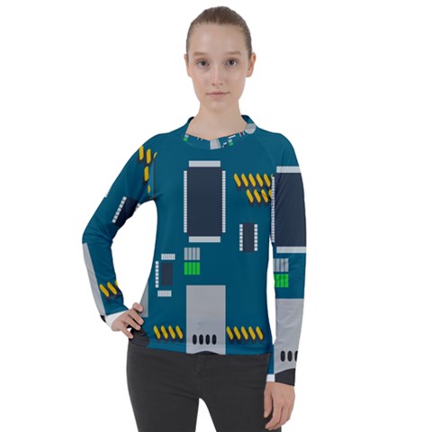 Amphisbaena Two Platform Dtn Node Vector File Women s Pique Long Sleeve Tee by Sapixe