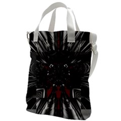 Abstract-artwork-art-fractal Canvas Messenger Bag by Sudhe