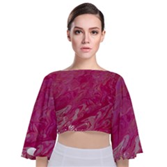 My Pour Cup Painting 1 Cbdoilprincess  Tie Back Butterfly Sleeve Chiffon Top by CBDOilPrincess1