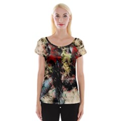 Ara-bird-parrot-animal-art Cap Sleeve Top by Jancukart