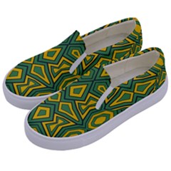 Abstract Pattern Geometric Backgrounds Kids  Canvas Slip Ons by Eskimos