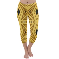 Abstract Pattern Geometric Backgrounds Capri Winter Leggings  by Eskimos