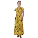 Abstract pattern geometric backgrounds Flutter Sleeve Maxi Dress View1