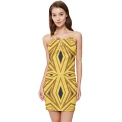 Abstract Pattern Geometric Backgrounds Summer Tie Front Dress by Eskimos