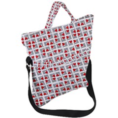 Spanish Love Phrase Motif Pattern Fold Over Handle Tote Bag by dflcprintsclothing