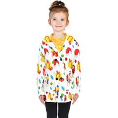 Christmas-celebration-seamless-pattern-background-vector Kids  Double Breasted Button Coat by nate14shop