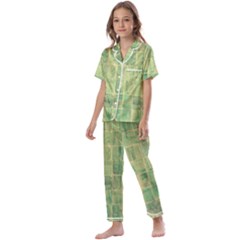 Bathroom Ceramic  Kids  Satin Short Sleeve Pajamas Set by artworkshop