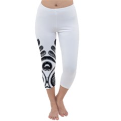Im Fourth Dimension Black White 5 Capri Winter Leggings  by imanmulyana