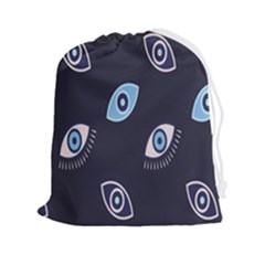 Eyes Evil Eye Blue Pattern Design Drawstring Pouch (2xl) by artworkshop