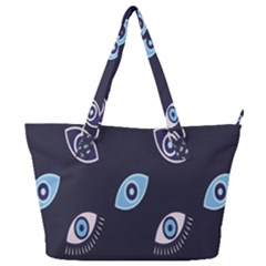 Eyes Evil Eye Blue Pattern Design Full Print Shoulder Bag by artworkshop