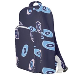 Eyes Evil Eye Blue Pattern Design Double Compartment Backpack by artworkshop