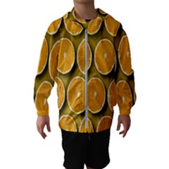 Oranges Slices  Pattern Kids  Hooded Windbreaker by artworkshop