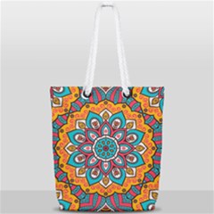 Mandala Spirit Full Print Rope Handle Tote (small) by zappwaits