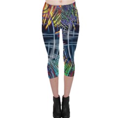 Color-background-structure-lines- Capri Leggings  by Jancukart