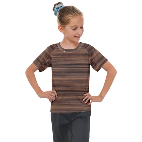 Texture Wood,dark Kids  Mesh Piece Tee by nateshop