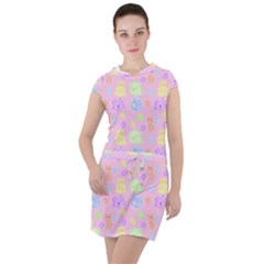 Dungeons And Cuties Drawstring Hooded Dress by thePastelAbomination