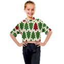  Christmas Trees Holiday Kids Mock Neck Tee View1