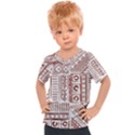 Tribal Pattern Vintage Texture Kids  Sports Tee View1