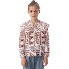Tribal Pattern Vintage Texture Kids  Peter Pan Collar Blouse by Sapixe