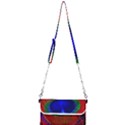 Peacock Plumage Fearher Bird Pattern Mini Crossbody Handbag View1