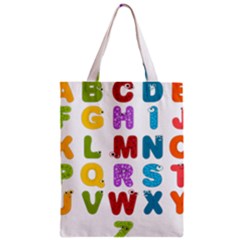 Vectors Alphabet Eyes Letters Funny Zipper Classic Tote Bag by Sapixe