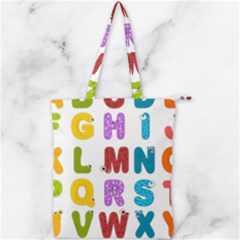 Vectors Alphabet Eyes Letters Funny Double Zip Up Tote Bag by Sapixe