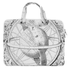 Constellations Celestial Moon Earth Macbook Pro 16  Double Pocket Laptop Bag  by Sapixe