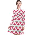 Illustration Watermelon Fruit-food Melon Long Sleeve Chiffon Shirt Dress View1