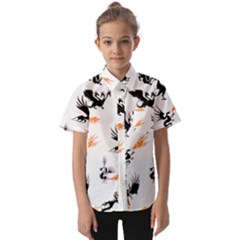 Phoenix Dragon Fire Bird Kids  Short Sleeve Shirt by Sapixe