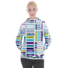 Peacock Pattern Women s Hooded Pullover by Sapixe
