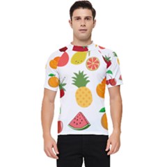 Fruits Cartoon Men s Short Sleeve Rash Guard by Sapixe