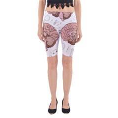 Cerebrum Human Structure Cartoon Human Brain Yoga Cropped Leggings by Sapixe