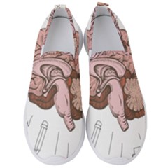 Cerebrum Human Structure Cartoon Human Brain Men s Slip On Sneakers by Sapixe