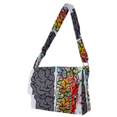 Brain Mind Psychology Idea Hearts Full Print Messenger Bag (m) by Sapixe