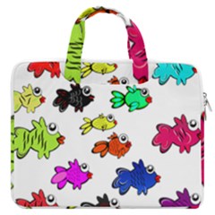 Fish Fishes Marine Life Swimming Water Macbook Pro 16  Double Pocket Laptop Bag  by Sapixe