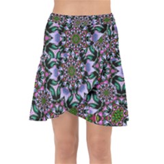 Tropical Blooming Forest With Decorative Flowers Mandala Wrap Front Skirt by pepitasart