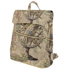Map Compass Nautical Vintage Flap Top Backpack by Sapixe