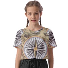 Map Vintage Nautical Collage Kids  Basic Tee by Sapixe
