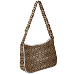 Background-chevron Chocolate Zip Up Shoulder Bag by nateshop