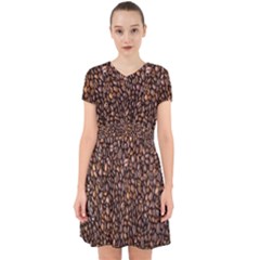 Coffee Beans Food Texture Adorable In Chiffon Dress by artworkshop