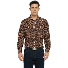 Coffee Beans Food Texture Men s Long Sleeve  Shirt by artworkshop