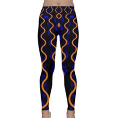 Pattern Abstract Wallpaper Waves Classic Yoga Leggings by Jancukart