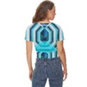Space Ship Sci Fi Fantasy Science Twist Front Crop Top View4