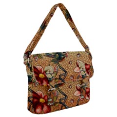 Flower Cubism Mosaic Vintage Buckle Messenger Bag by Jancukart