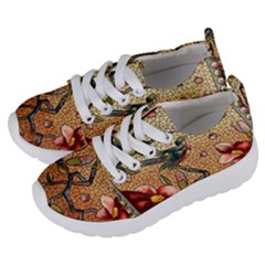 Flower Cubism Mosaic Vintage Kids  Lightweight Sports Shoes by Jancukart