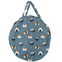 Sushi Pattern Giant Round Zipper Tote by Jancukart