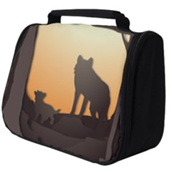 Vectors Painting Wolves Nature Forest Full Print Travel Pouch (big) by Amaryn4rt