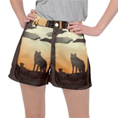 Vectors Painting Wolves Nature Forest Ripstop Shorts by Amaryn4rt
